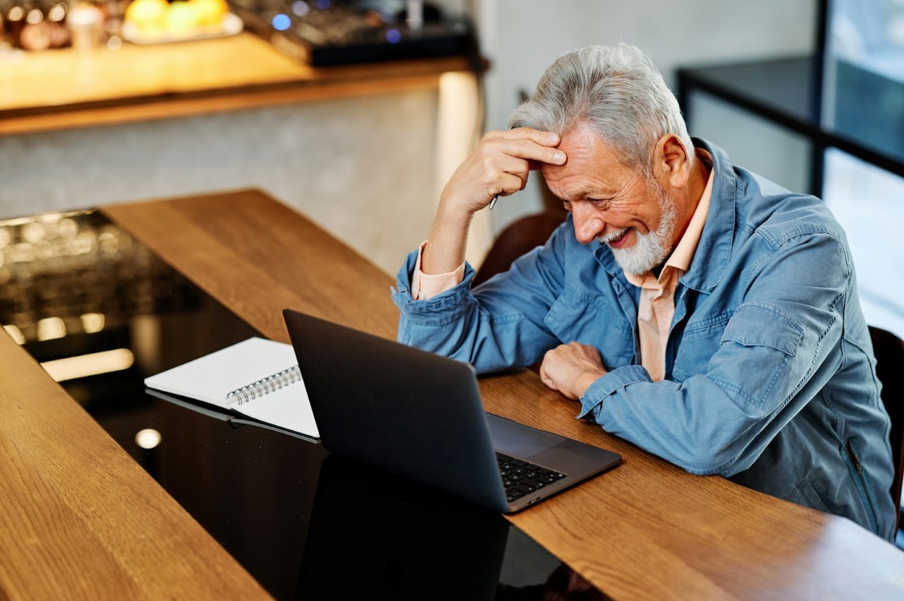 A man thinking after reading Texas Tax Protest's blog on Understanding Property Tax Caps and Limitations in Texas