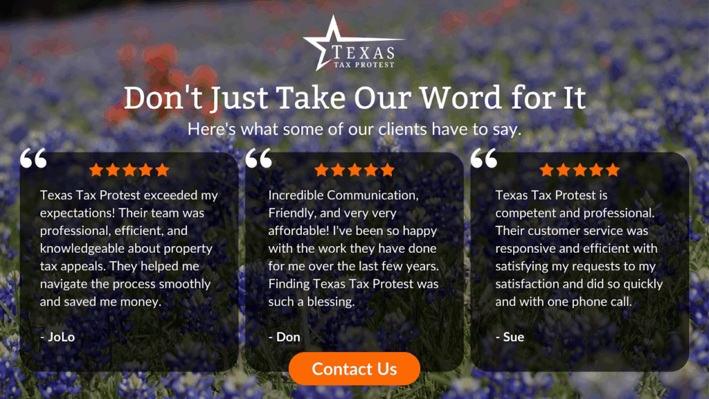 5 star reviews from Texas Tax Protest clients