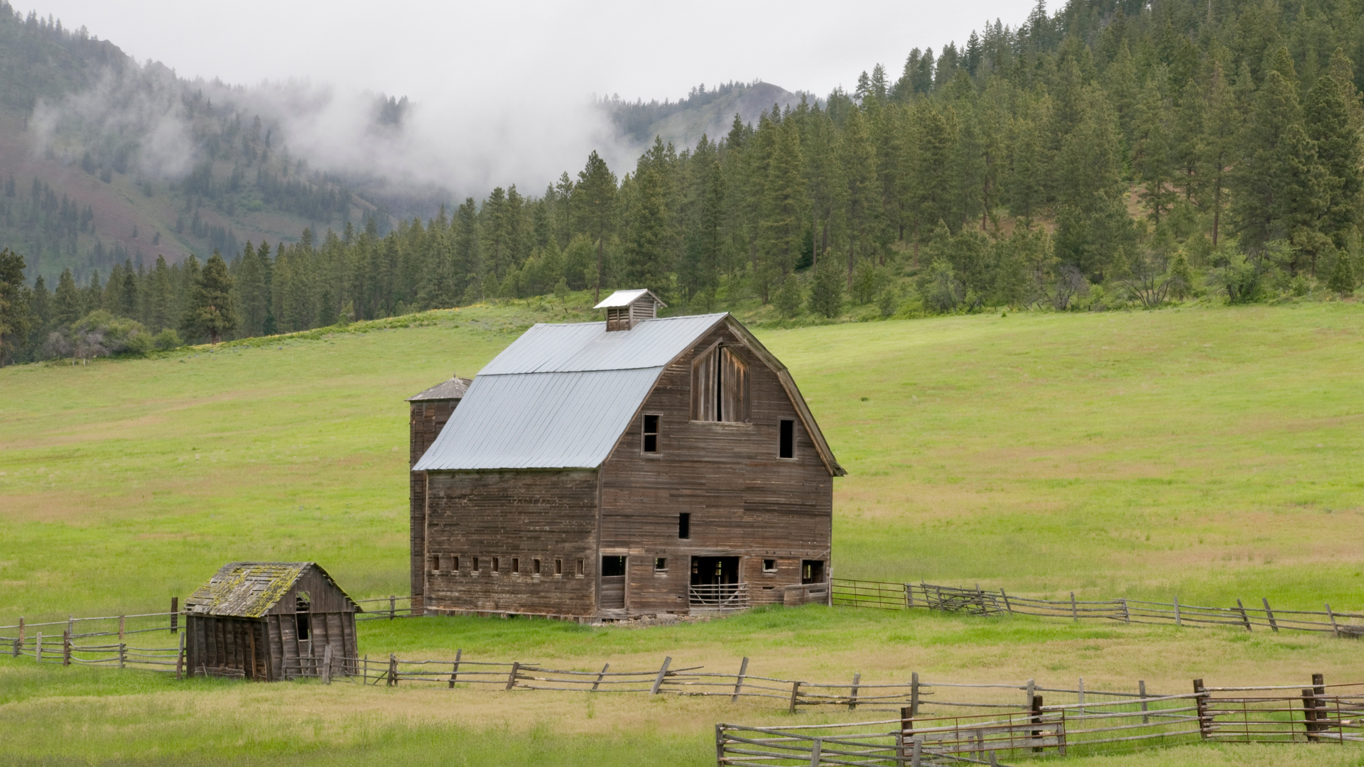 An old wooden homestead left behind by owners moving to a new property